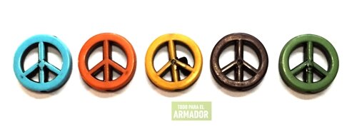 CUENTAS SIMBOLOS DE LA PAZ RESINADOS